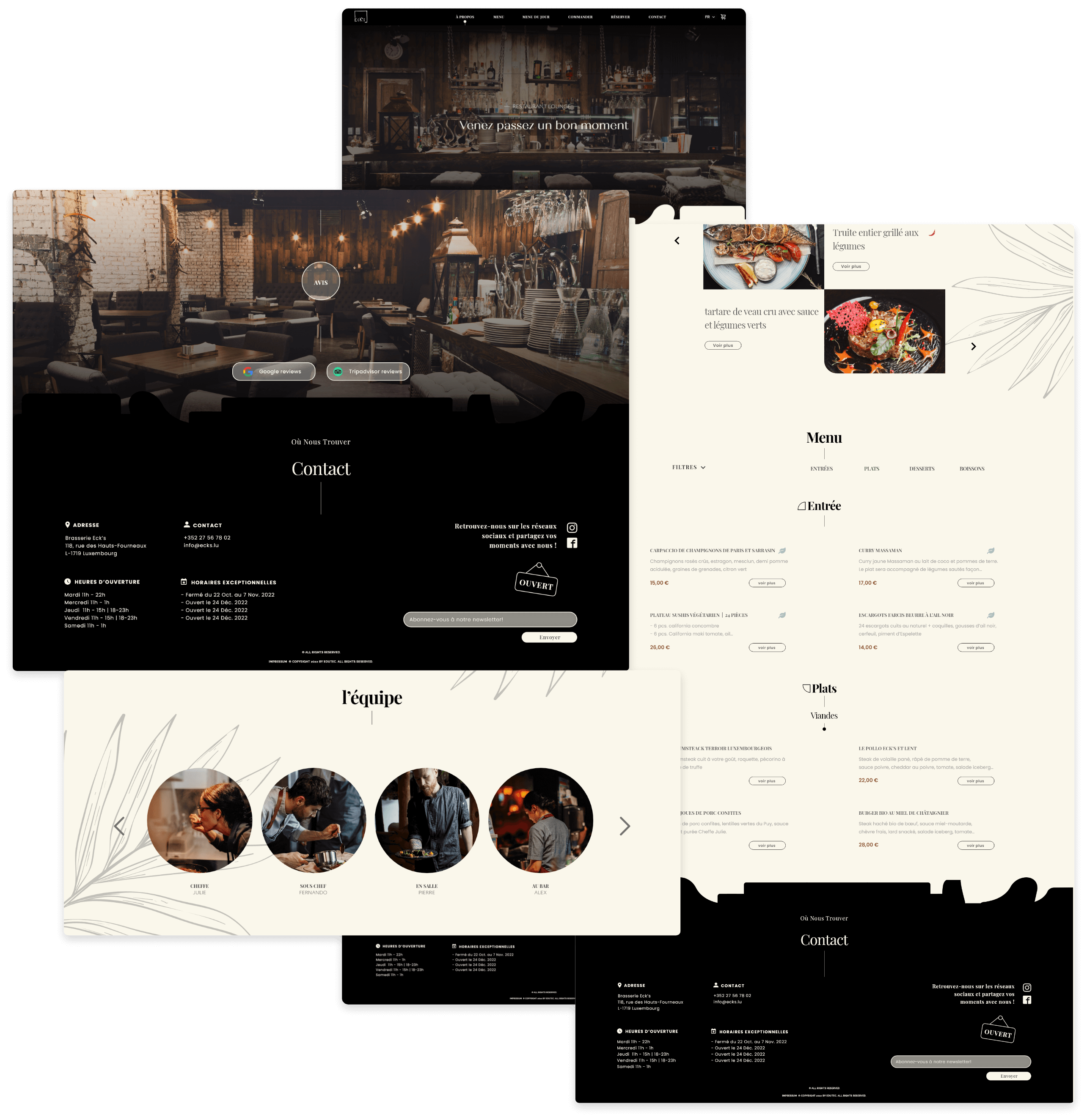 Digital showcase examples